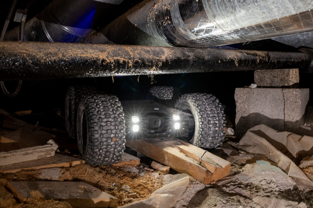 PierScan robot in crawl space